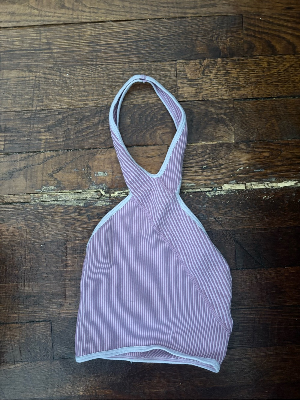 Urban Outfitters Pink and White Striped Halter Tank Top